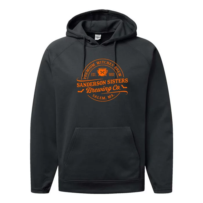 Premium Witches Brew Est 1963 Sanderson Sisters Brewing Co Halloween Costume Performance Fleece Hoodie