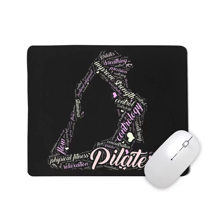 Pilates Wordcloud B Mousepad