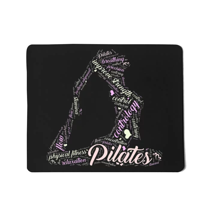 Pilates Wordcloud B Mousepad