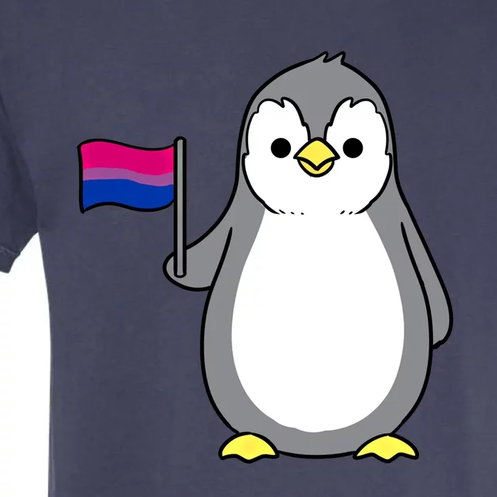 Penguin With Bisexual Pride Flag Cute Gift Garment-Dyed Heavyweight T-Shirt