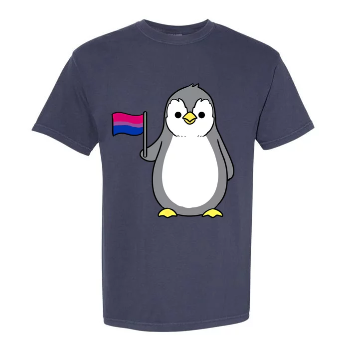 Penguin With Bisexual Pride Flag Cute Gift Garment-Dyed Heavyweight T-Shirt