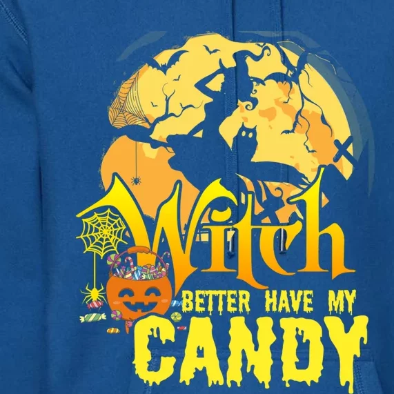 Pumpkin Witch Better Have My Candy Black Cat Bats Graveyard Gift Premium Hoodie