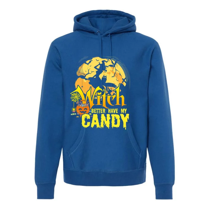 Pumpkin Witch Better Have My Candy Black Cat Bats Graveyard Gift Premium Hoodie