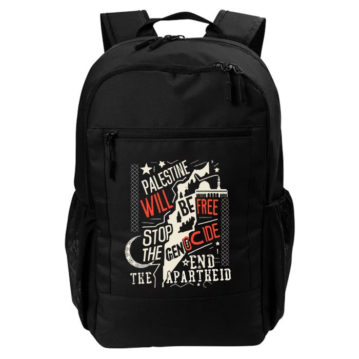 Palestine Will Be Free Stop The Genocide End The Apartheid Daily Commute Backpack