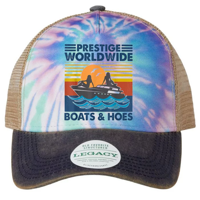 Prestige Worldwide Boats And Hoes Retro Vintage Legacy Tie Dye Trucker Hat