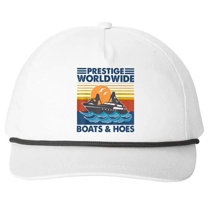 Prestige Worldwide Boats And Hoes Retro Vintage Snapback Five-Panel Rope Hat