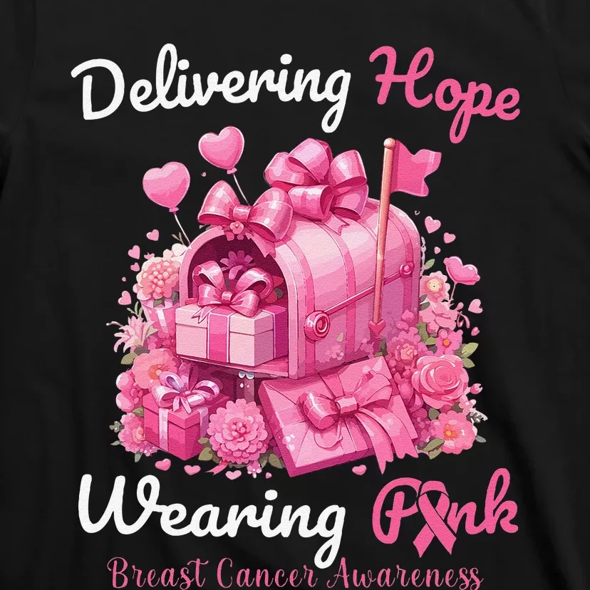 Postal Worker Breast Cancer Awareness October We Wear P.Ink Gift T-Shirt