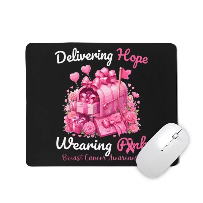 Postal Worker Breast Cancer Awareness October We Wear P.Ink Gift Mousepad