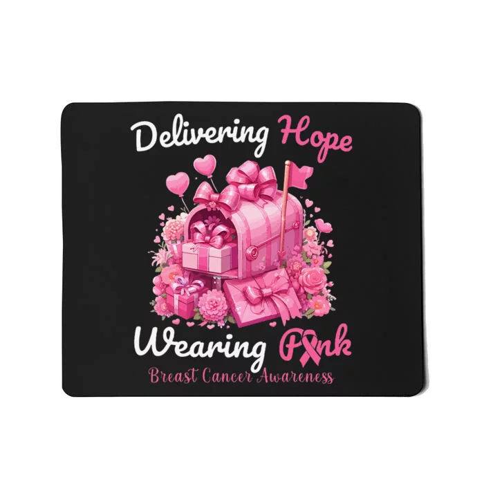 Postal Worker Breast Cancer Awareness October We Wear P.Ink Gift Mousepad