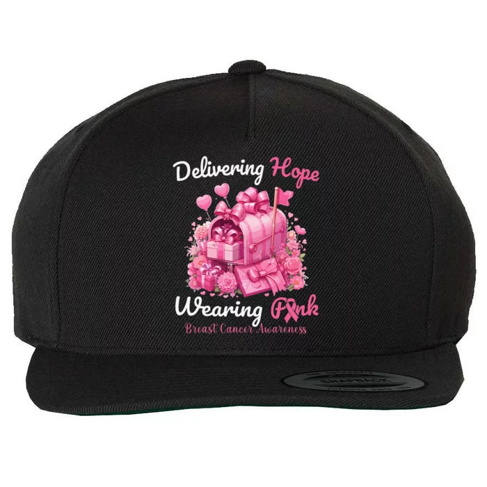 Postal Worker Breast Cancer Awareness October We Wear P.Ink Gift Wool Snapback Cap