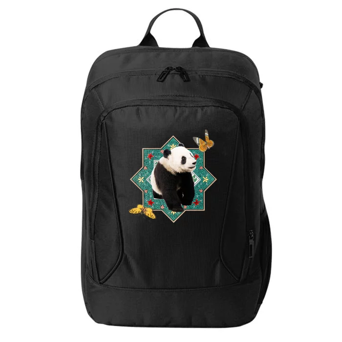 Panda With Butterflies City Backpack