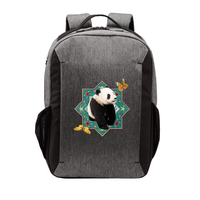 Panda With Butterflies Vector Backpack