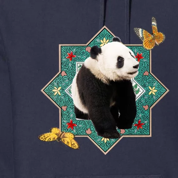 Panda With Butterflies Premium Hoodie