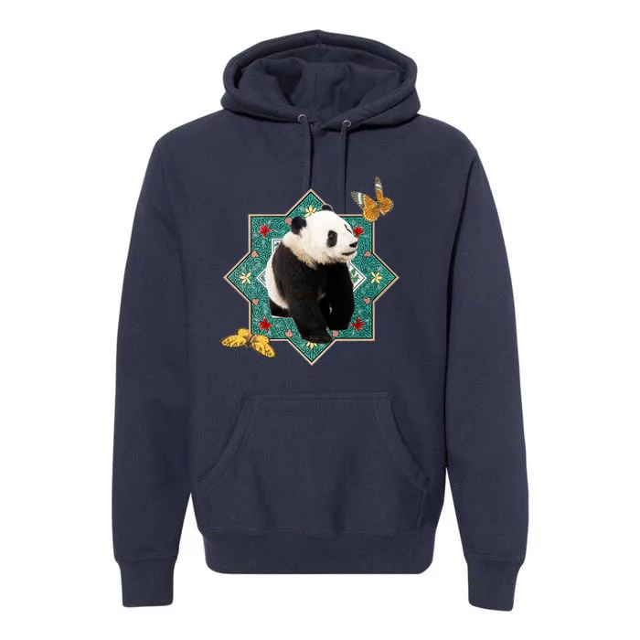 Panda With Butterflies Premium Hoodie