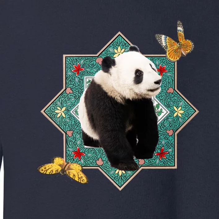 Panda With Butterflies Toddler Sweatshirt