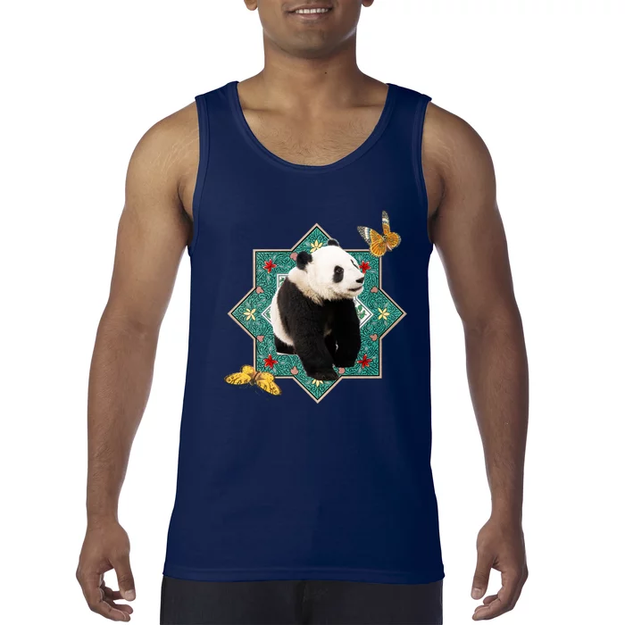 Panda With Butterflies Tank Top