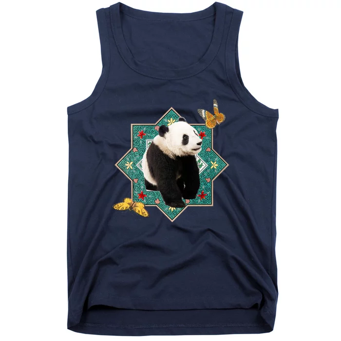 Panda With Butterflies Tank Top