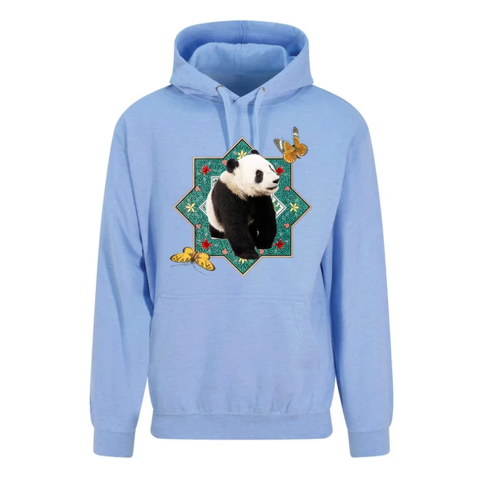 Panda With Butterflies Unisex Surf Hoodie