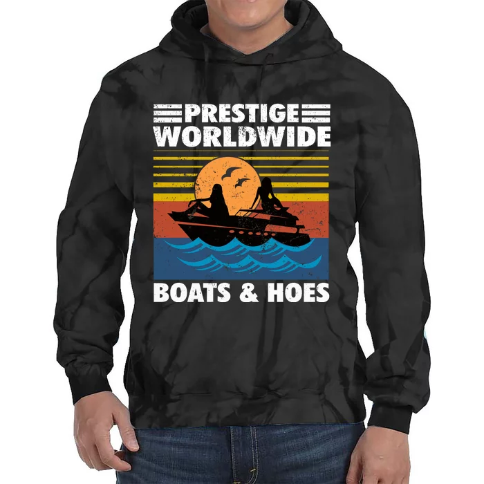 Prestige Worldwide Boats And Hoes Retro Vintage Tie Dye Hoodie