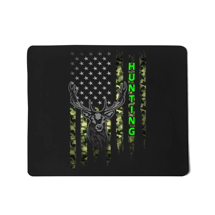 Patriotic Whitetail Buck Deer Hunting American Camouflage Mousepad