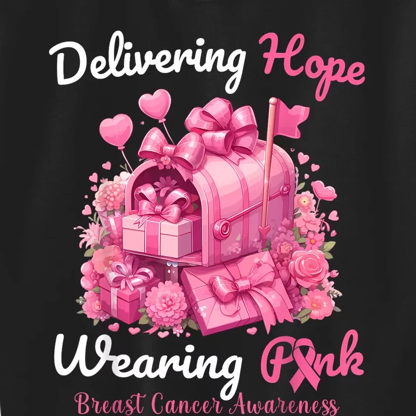 Postal Worker Breast Cancer Awareness Kids Sweatshirt