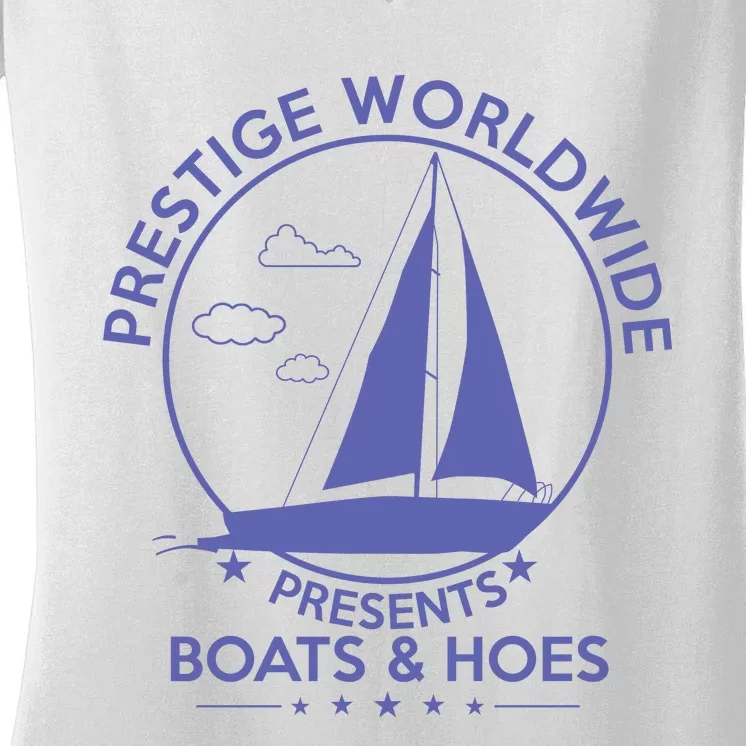 Prestige Worldwide Boats And Hoes Women's V-Neck T-Shirt