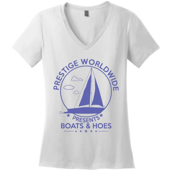 Prestige Worldwide Boats And Hoes Women's V-Neck T-Shirt