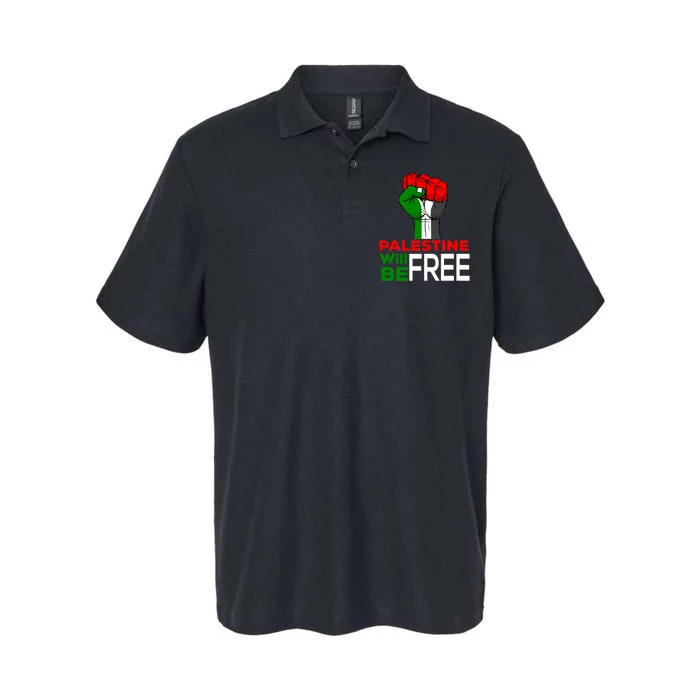 Palestine Will Be Free Palestine Flag Softstyle Adult Sport Polo