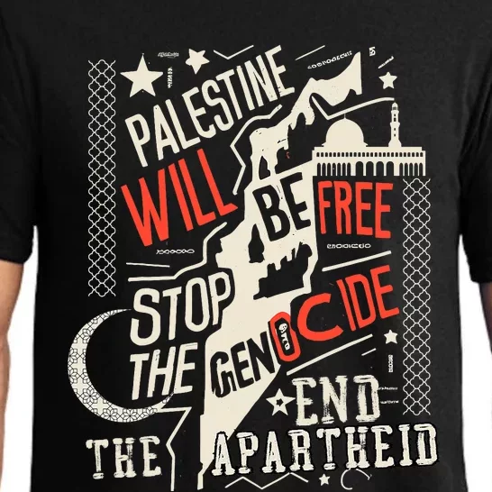 Palestine Will Be Free Stop The Genocide End The Apartheid Pajama Set