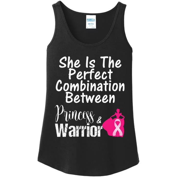 Princess Warrior Breast Cancer Survivor Gift Ladies Essential Tank