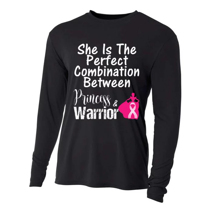 Princess Warrior Breast Cancer Survivor Gift Cooling Performance Long Sleeve Crew