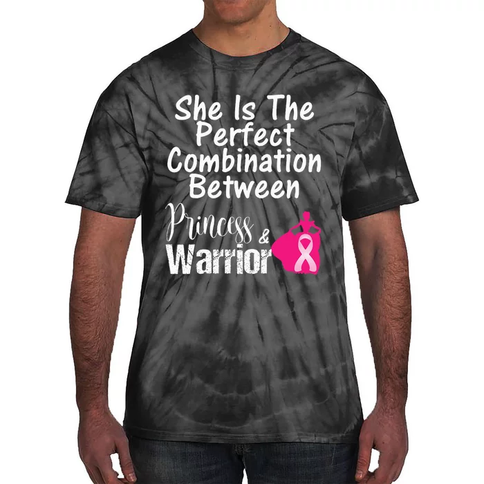 Princess Warrior Breast Cancer Survivor Gift Tie-Dye T-Shirt