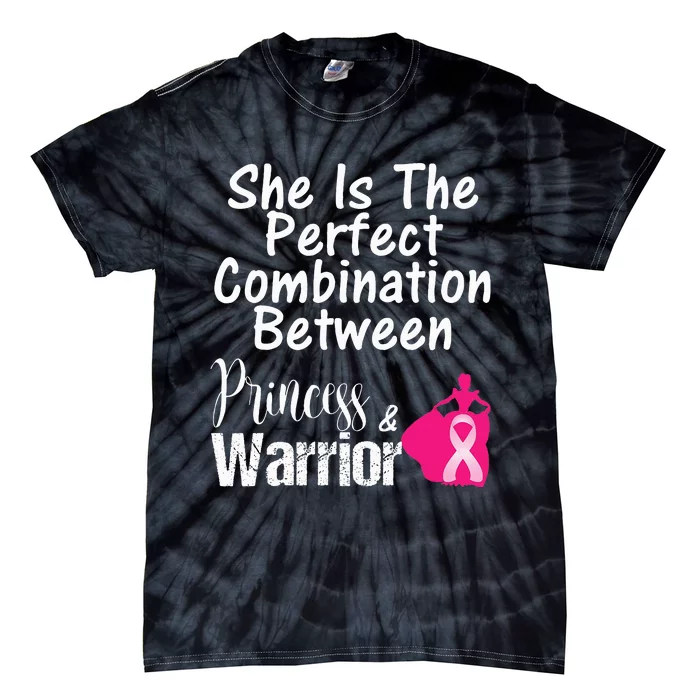 Princess Warrior Breast Cancer Survivor Gift Tie-Dye T-Shirt