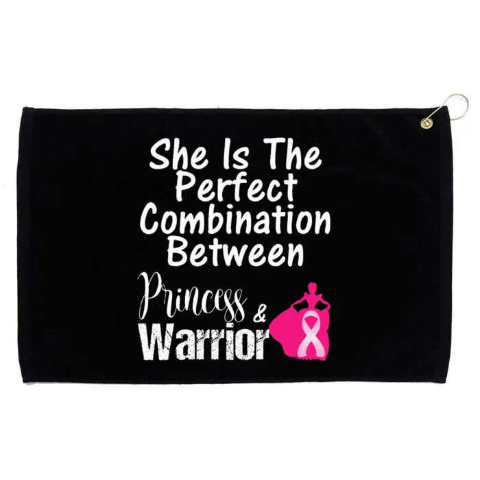 Princess Warrior Breast Cancer Survivor Gift Grommeted Golf Towel