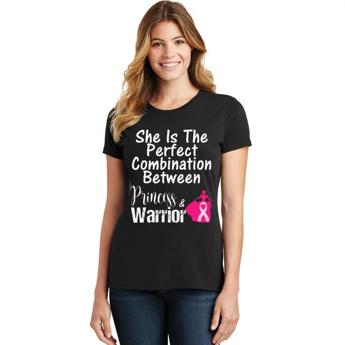 Princess Warrior Breast Cancer Survivor Gift Women's T-Shirt