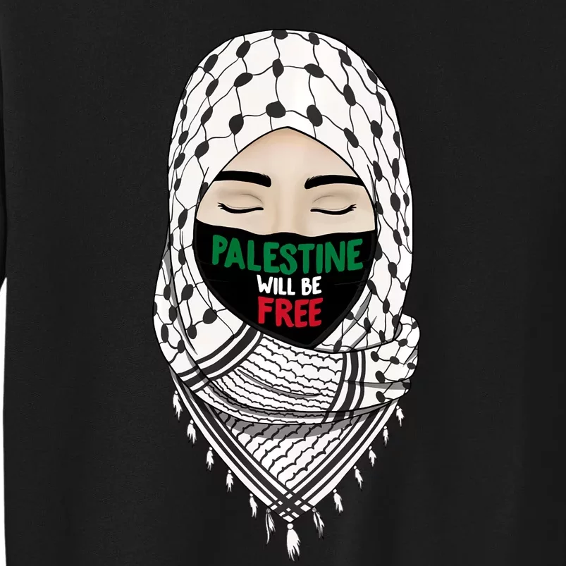 Palestine Will Be Free Gaza Flag Arabic Support Sweatshirt