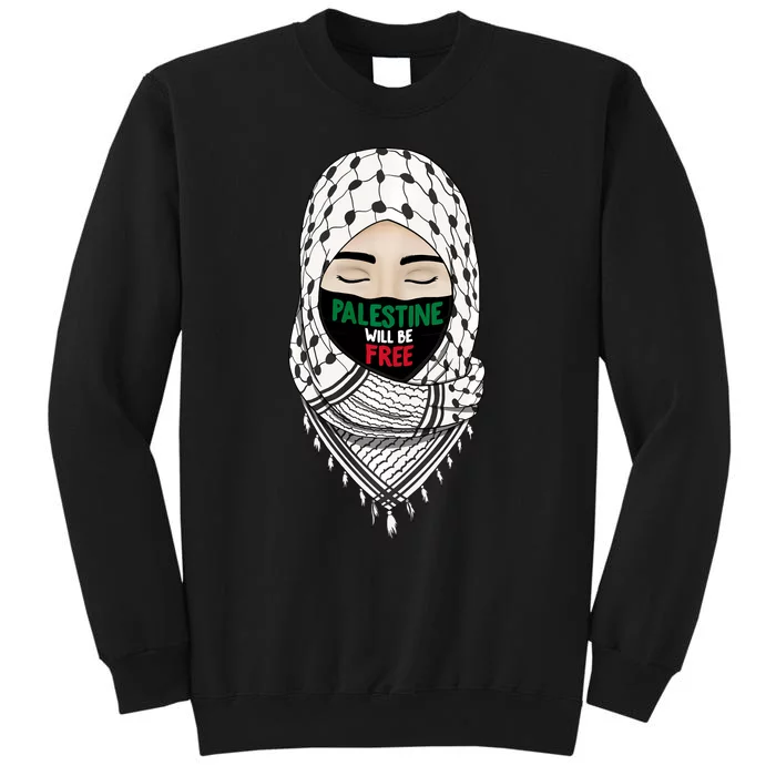 Palestine Will Be Free Gaza Flag Arabic Support Sweatshirt