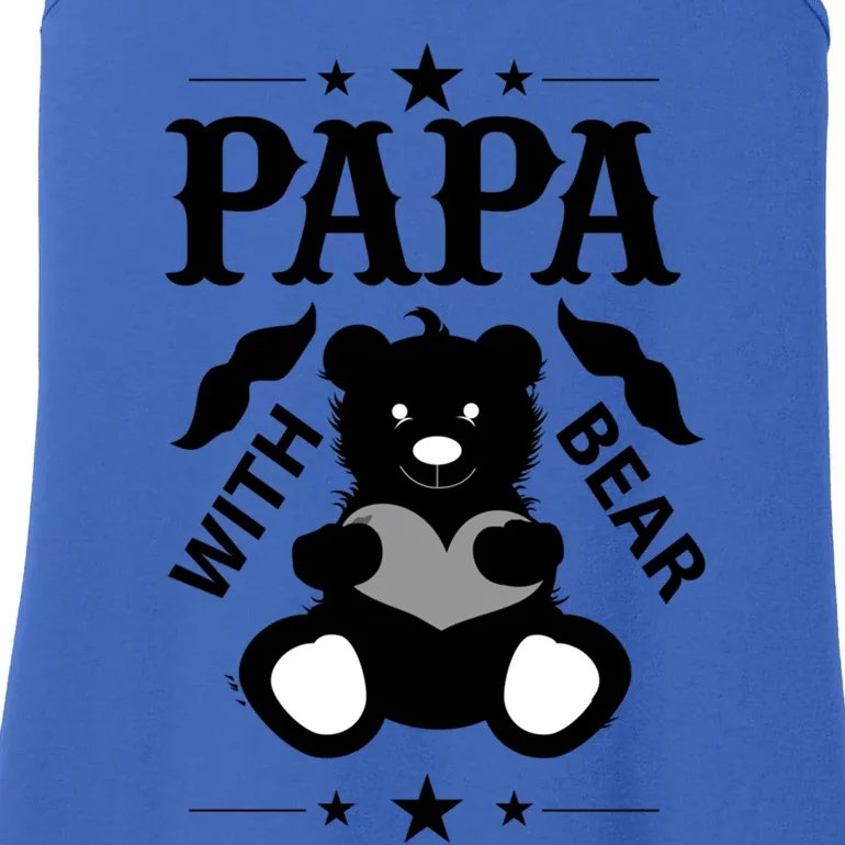 Papa With Bear Gift Ladies Essential Tank