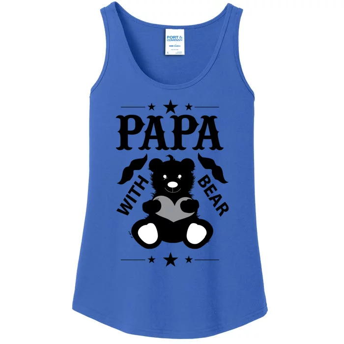 Papa With Bear Gift Ladies Essential Tank