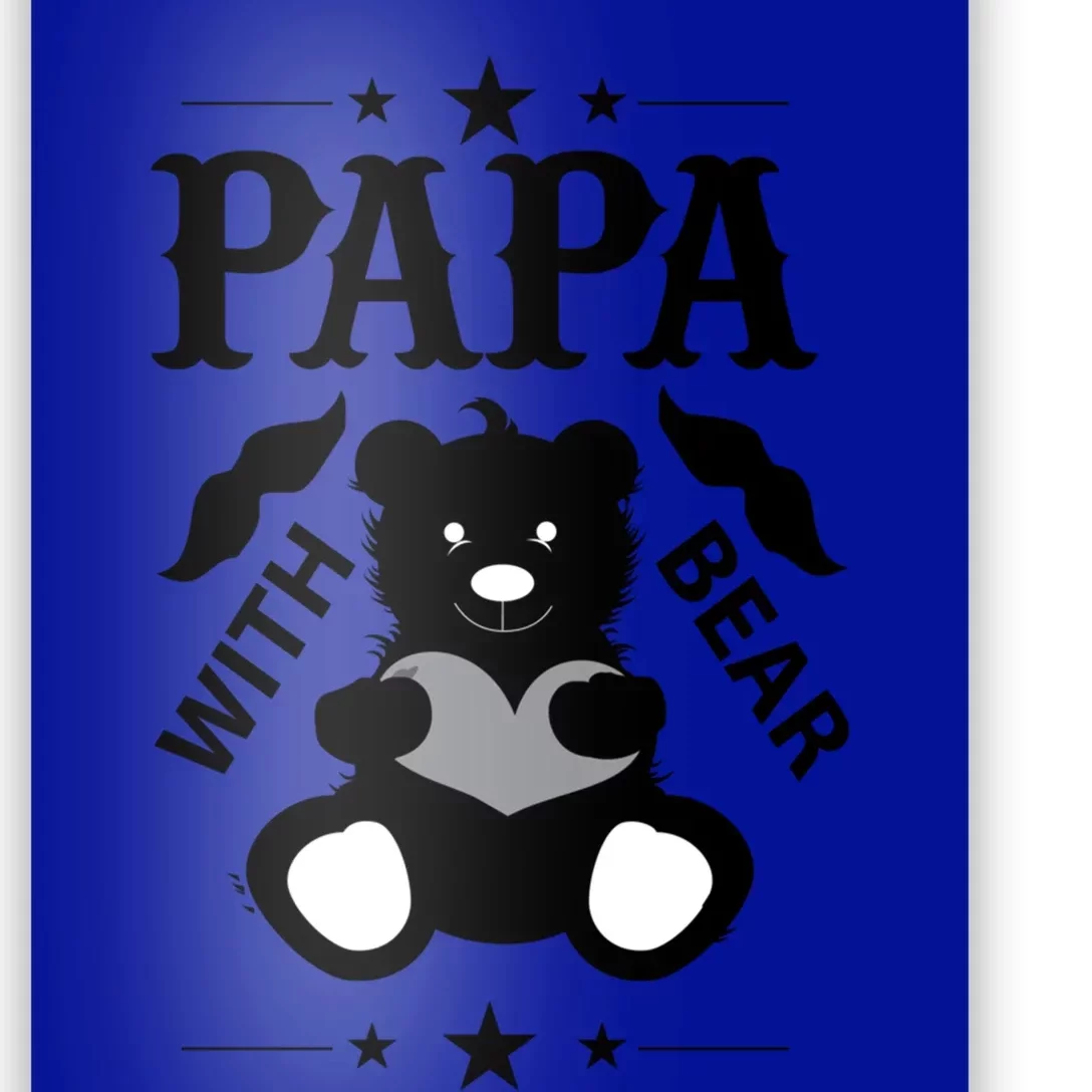 Papa With Bear Gift Poster