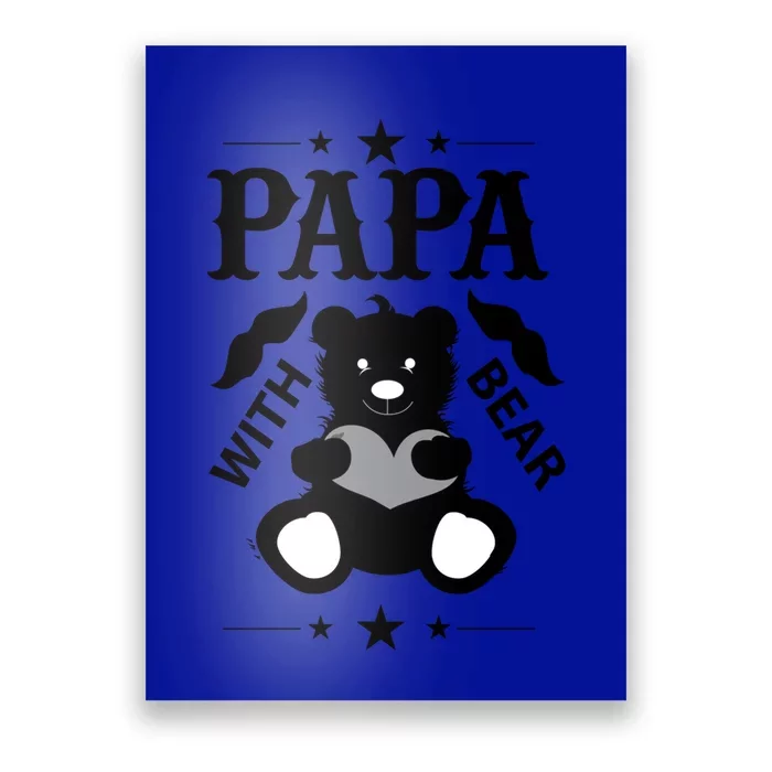 Papa With Bear Gift Poster