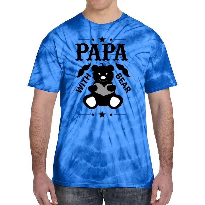 Papa With Bear Gift Tie-Dye T-Shirt