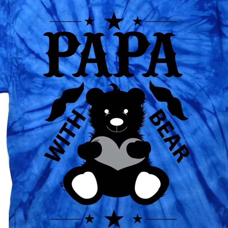 Papa With Bear Gift Tie-Dye T-Shirt