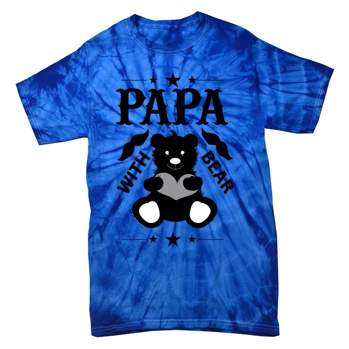 Papa With Bear Gift Tie-Dye T-Shirt