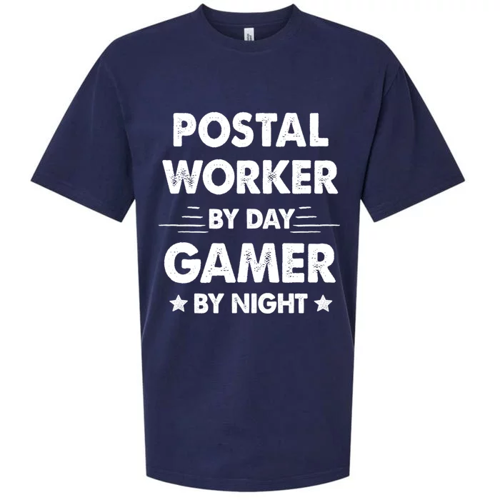 Postal Worker By Day Gamer By Night Great Gift Sueded Cloud Jersey T-Shirt