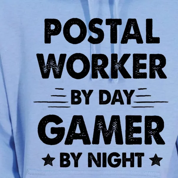 Postal Worker By Day Gamer By Night Great Gift Unisex Surf Hoodie