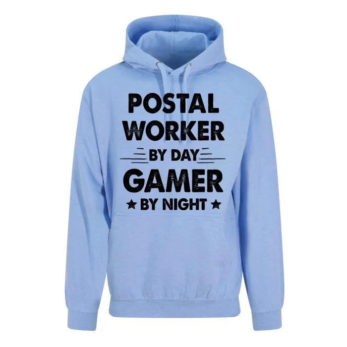 Postal Worker By Day Gamer By Night Great Gift Unisex Surf Hoodie