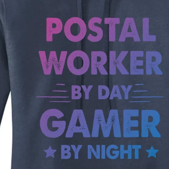 Postal Worker By Day Gamer By Night Great Gift Women's Pullover Hoodie