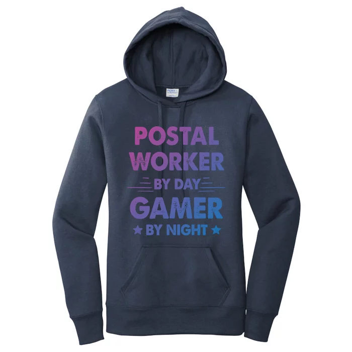 Postal Worker By Day Gamer By Night Great Gift Women's Pullover Hoodie