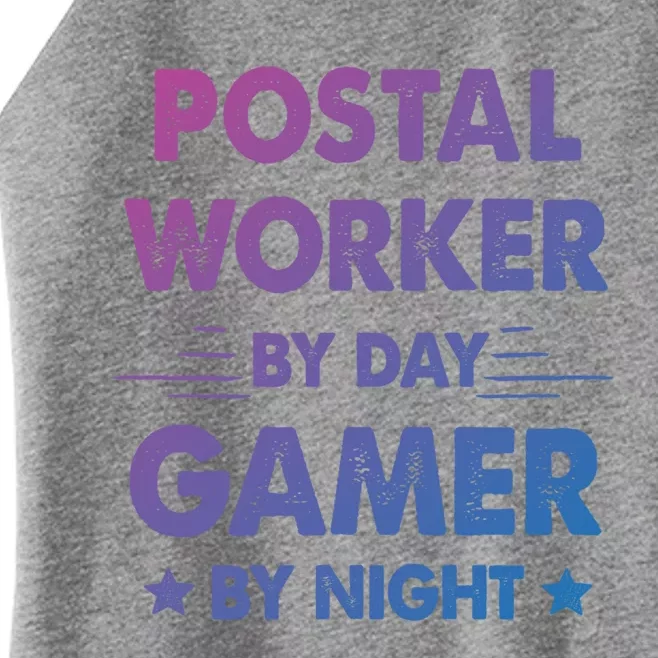 Postal Worker By Day Gamer By Night Great Gift Women’s Perfect Tri Rocker Tank